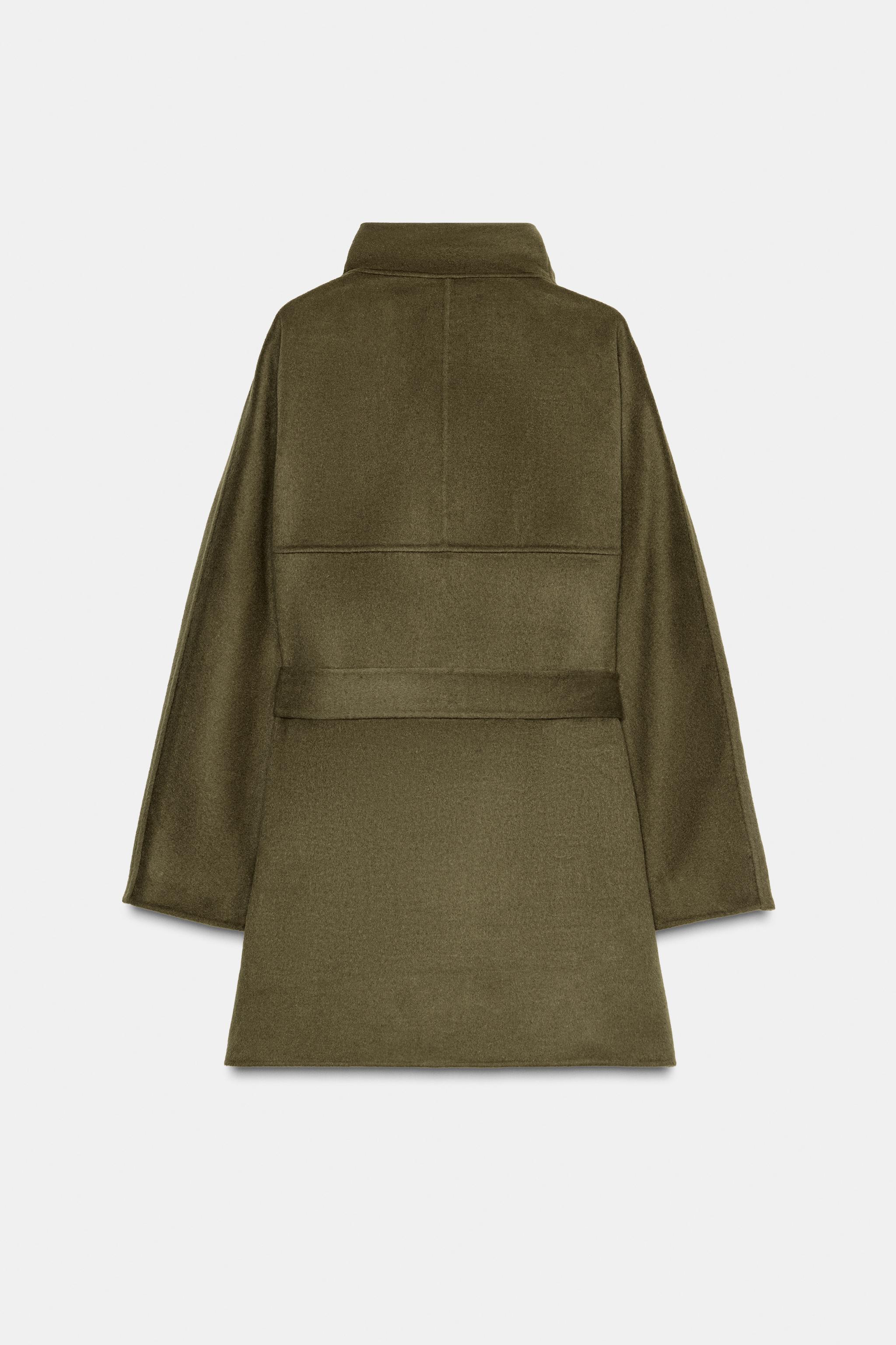 HIGH COLLAR WOOL BLEND COAT ZW COLLECTION